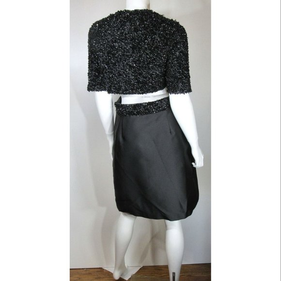 3.1 PHILLIP LIM Black Sequined Embellished Cutout Dress Women's Size 8 NWOT - Picture 5 of 6